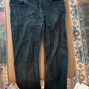 Imogene + Willie Barton slim black jean rinse waist 35, inseam 25.5”